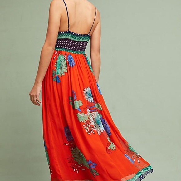 Anthro Flowers Maxi - Picture 2 of 4